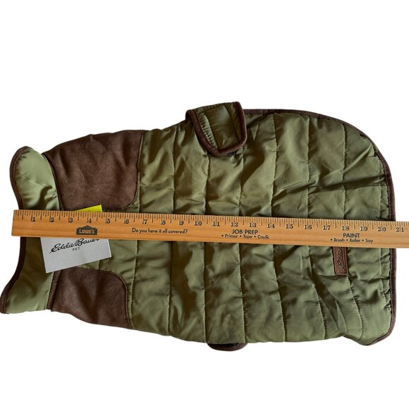 Eddie Bauer Quilted Dog Coat Jacket Sz Large Green New NWT Fall Winter Warmth - Picture 5 of 13
